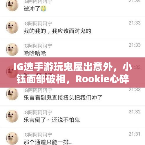 IG选手游玩鬼屋出意外，小钰面部破相，Rookie心碎，乐言惨遭吐槽，你怎么看？，九号电动车致歉