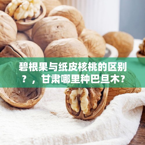 碧根果与纸皮核桃的区别？，甘肃哪里种巴旦木？