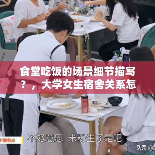 食堂吃饭的场景细节描写？，大学女生宿舍关系怎么样？真是“甄嬛传”吗？