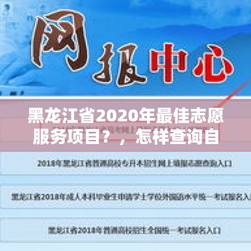 黑龙江省2020年最佳志愿服务项目？，怎样查询自己献血量？