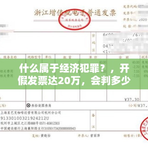 什么属于经济犯罪？，开假发票达20万，会判多少年？