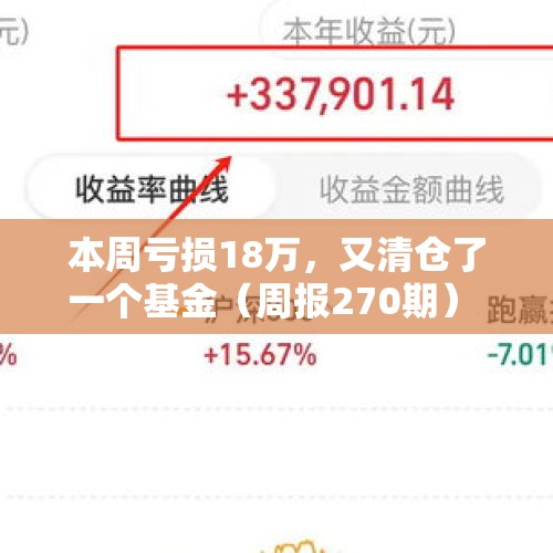 本周亏损18万，又清仓了一个基金（周报270期） - 今日头条