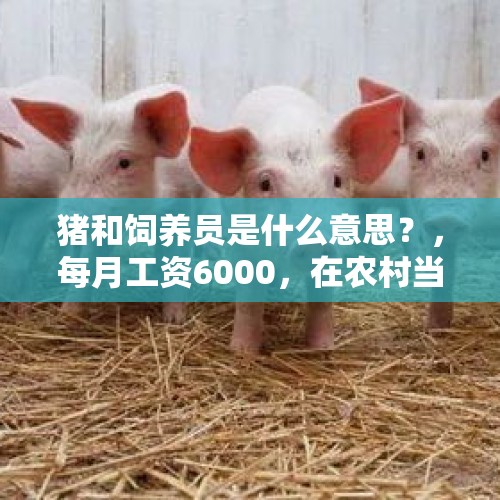 猪和饲养员是什么意思？，每月工资6000，在农村当饲养员，你愿意吗？