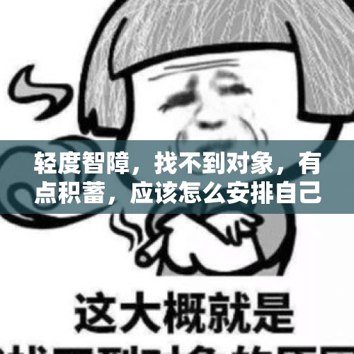 轻度智障，找不到对象，有点积蓄，应该怎么安排自己的人生？，最近我发现，精神病是物理问题，是大脑里面的时空场和外界时空场错乱造成的，对吗？