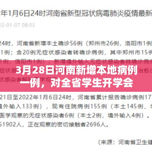 3月28日河南新增本地病例一例，对全省学生开学会不会有影响？，28楼业主破墙开门