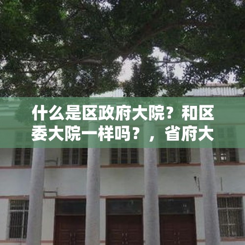 什么是区政府大院？和区委大院一样吗？，省府大院结局？