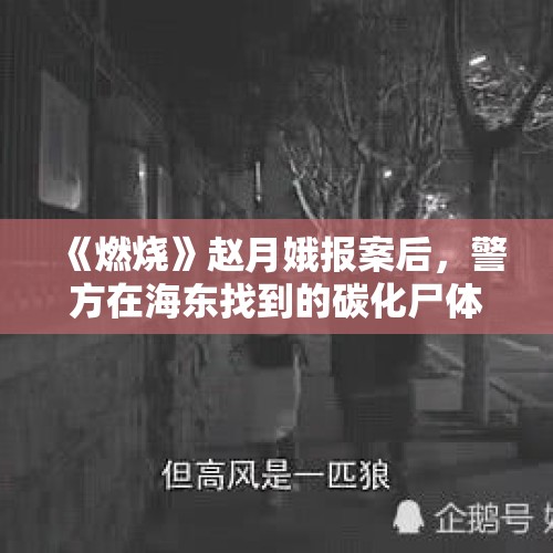 《燃烧》赵月娥报案后，警方在海东找到的碳化尸体，是许家福吗？，女子涉开赌场被通缉