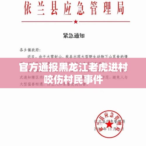 官方通报黑龙江老虎进村咬伤村民事件