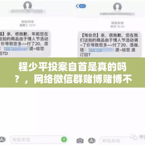 程少平投案自首是真的吗？，网络微信群赌博赌博不开了还会抓捕吗？