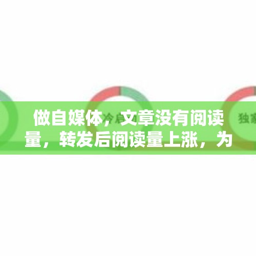 做自媒体，文章没有阅读量，转发后阅读量上涨，为什么？，多次浏览致价格上涨