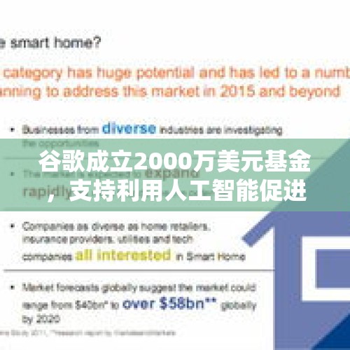 谷歌成立2000万美元基金，支持利用人工智能促进跨学科科学突破 - 今日头条