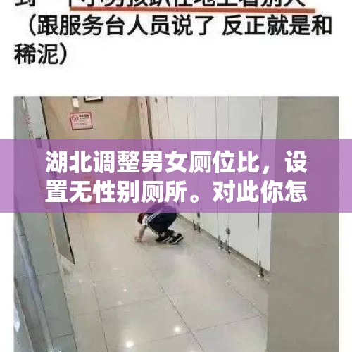 湖北调整男女厕位比，设置无性别厕所。对此你怎么看？，女厕所坏了可以去男厕所吗？