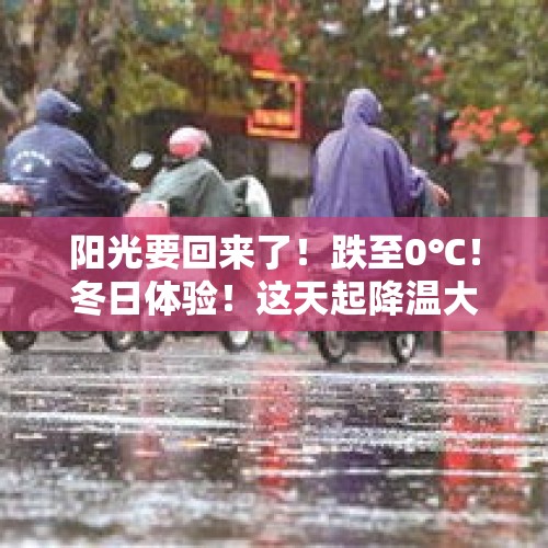 阳光要回来了！跌至0℃！冬日体验！这天起降温大风雨水齐上阵... - 今日头条