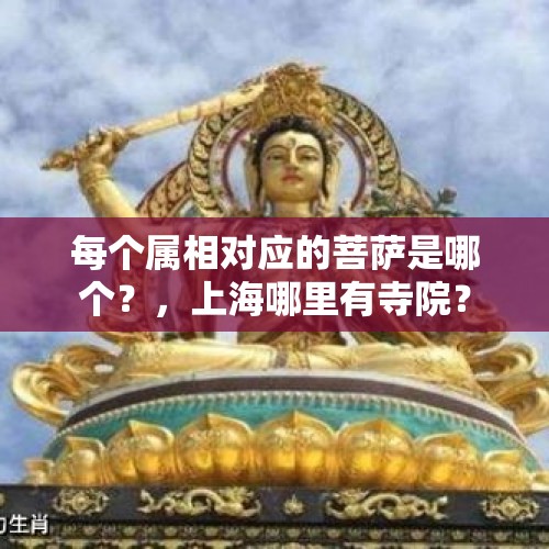 每个属相对应的菩萨是哪个？，上海哪里有寺院？